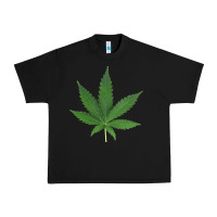 Black Weed leaf Urban Heavy Tee - artisFamous