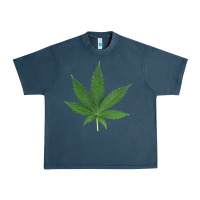 Midnight Navy Weed leaf Urban Heavy Tee - artisFamous