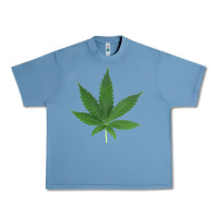 Pebble Blue Weed leaf Urban Heavy Tee - artisFamous
