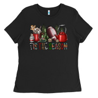 Black tis the season Ladies Tee - SublimationCraftShop