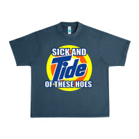 Midnight Navy sick and tide of these hoes Urban Heavy Tee - artisFamous