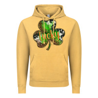 Vintage Mustard st. patricks day lucky shamrock Vintage Hoodie - BarkalooDesign