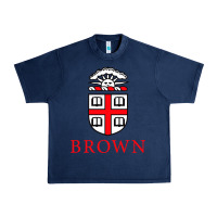 Navy brown university Urban Heavy Tee - artisFamous