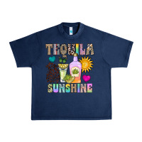 Navy Tequila Sunshine Urban Heavy Tee - CowhideDigitalArt