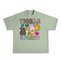 Oil Green Tequila Sunshine Urban Heavy Tee - CowhideDigitalArt