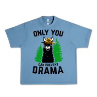 Pebble Blue only you can prevent drama llama Urban Heavy Tee - artisFamous