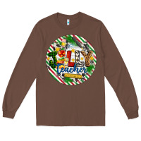 Chestnut Christmas Jolly Teacher Long Sleeve Tee - Artiststas
