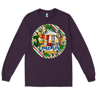 Plum Christmas Jolly Teacher Long Sleeve Tee - Artiststas