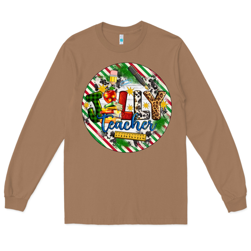 Christmas Jolly Teacher Long Sleeve Tee by Artiststas | Teevron