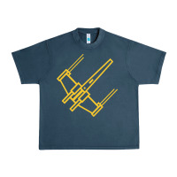 Midnight Navy x wing starfighter Urban Heavy Tee - artisFamous