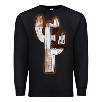 Black Leather Cowhide Cactus Premium Sweatshirt - RanaPortraitStore
