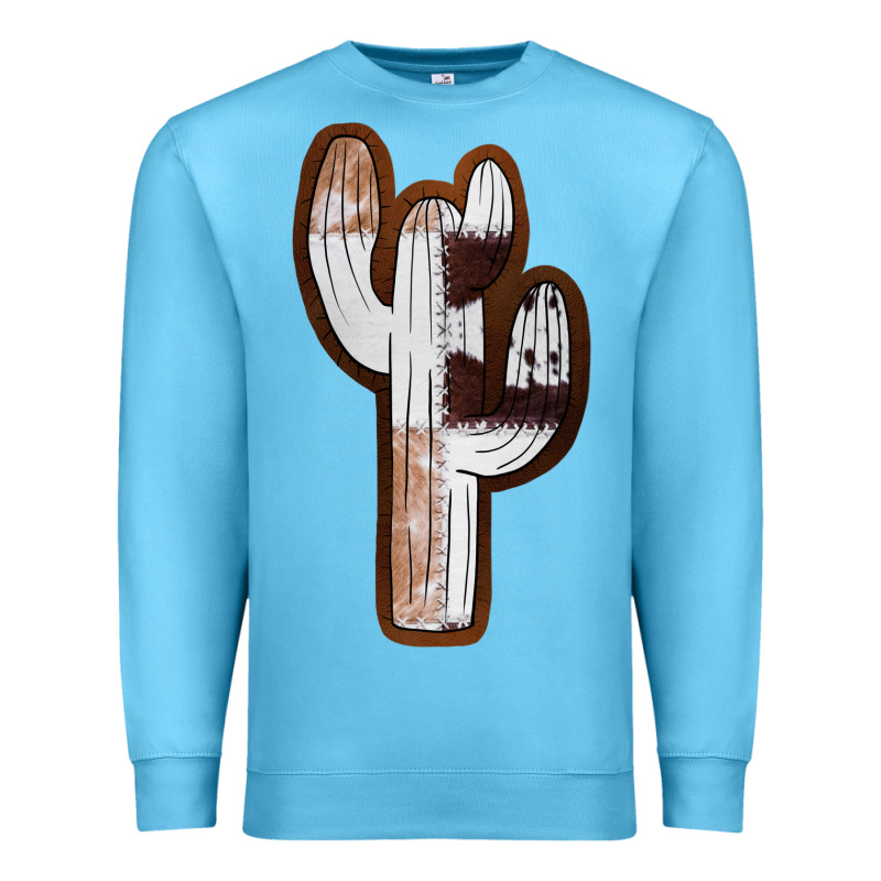 Leather Cowhide Cactus Premium Sweatshirt by RanaPortraitStore | Teevron