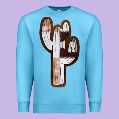 Leather Cowhide Cactus Premium Sweatshirt Designed By Ranaportraitstore