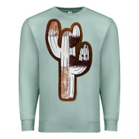 Seafoam Leather Cowhide Cactus Premium Sweatshirt - RanaPortraitStore