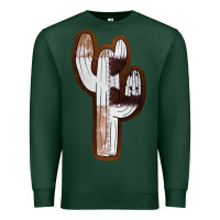 Sports Green Leather Cowhide Cactus Premium Sweatshirt - RanaPortraitStore