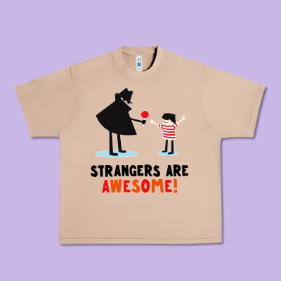 Strangers Are Awesome Urban Heavy Tee Designed By Artisfamous