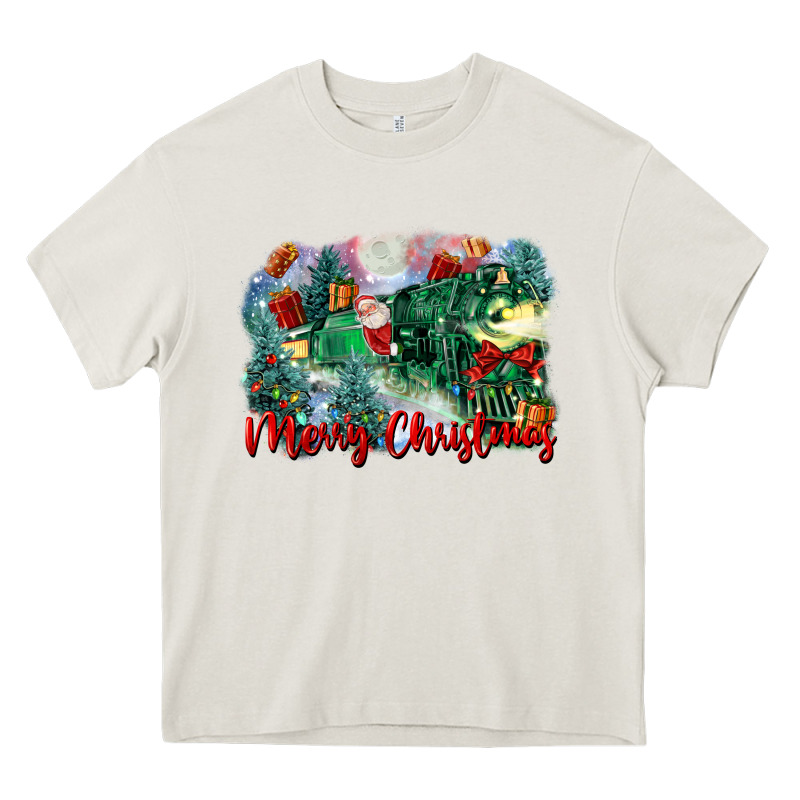 Merry Christmas Santa Polar Express Heavy Core Tee by FaDigitalArtStudio | Teevron