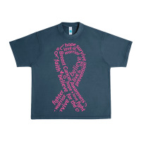 Midnight Navy Pink Ribbon Urban Heavy Tee - artisFamous