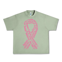 Oil Green Pink Ribbon Urban Heavy Tee - artisFamous