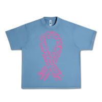 Pebble Blue Pink Ribbon Urban Heavy Tee - artisFamous