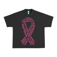 Pigment Black Pink Ribbon Urban Heavy Tee - artisFamous