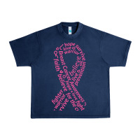 Navy Pink Ribbon Urban Heavy Tee - artisFamous