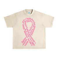 Sandshell Pink Ribbon Urban Heavy Tee - artisFamous
