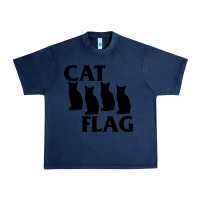 Navy cat flag Urban Heavy Tee - artisFamous
