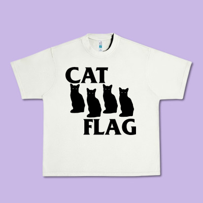 Cat Flag Urban Heavy Tee Designed By Artisfamous
