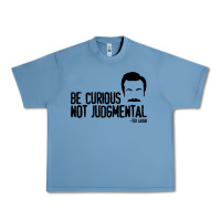 Pebble Blue be curious not judgemental Urban Heavy Tee - artisFamous