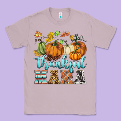 Thankful Mama Classic Tee Designed By Barkaloodesign