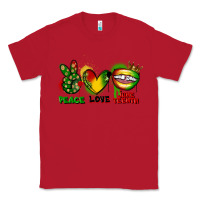 Red Peace love Juneteenth Classic Tee - FaDigitalArtStudio