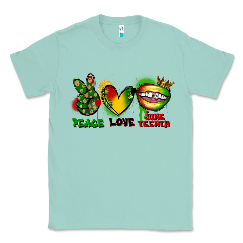 Peace Love Juneteenth Classic Tee by FaDigitalArtStudio | Teevron