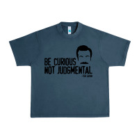 Midnight Navy be curious not judgemental Urban Heavy Tee - artisFamous
