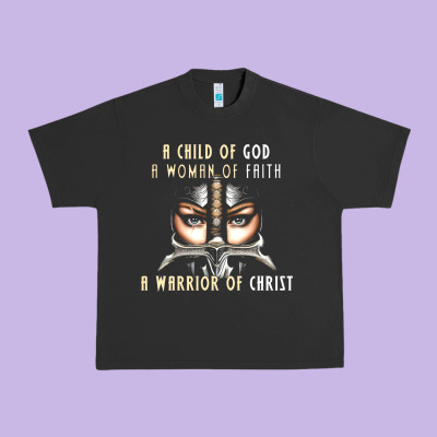 Child Of God Woman Of Faith Warrior Of Christ Urban Heavy Tee Designed By Artisfamous