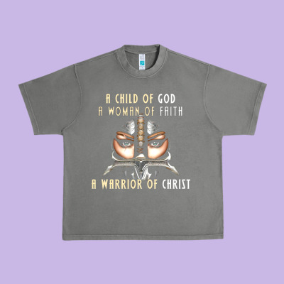 Child Of God Woman Of Faith Warrior Of Christ Urban Heavy Tee Designed By Artisfamous