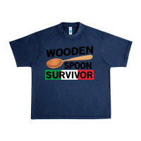 Navy funny wooden spoon survivor Urban Heavy Tee - artisFamous