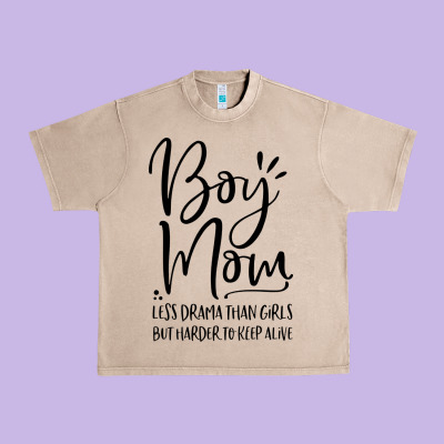 Boy Mom Less Drama Than Girls But Harder To Urban Heavy Tee Designed By Artisfamous