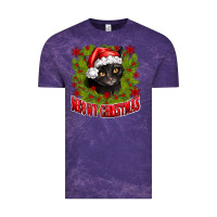 Cloud Purple meowy christmas Vintage Tee - CowhideDigitalArt