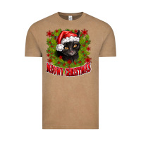 Vintage Coffee meowy christmas Vintage Tee - CowhideDigitalArt