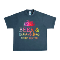 Midnight Navy the only bs i need is beer sunshine Urban Heavy Tee - artisFamous