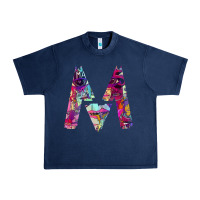 Navy maroon five Urban Heavy Tee - artisFamous