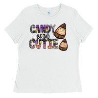 White Candy Corn Cutie Ladies Tee - CowhideDigitalArt