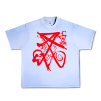 Grape Ice lucifer calligraphy 2 Urban Heavy Tee - artisFamous