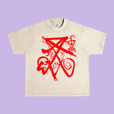 Lucifer Calligraphy 2 Urban Heavy Tee Designed By Artisfamous