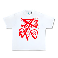 White lucifer calligraphy 2 Urban Heavy Tee - artisFamous