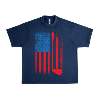 Navy Golf with USA Flag Urban Heavy Tee - artisFamous