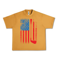 Peanut Butter Golf with USA Flag Urban Heavy Tee - artisFamous