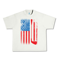 Pistachio Golf with USA Flag Urban Heavy Tee - artisFamous