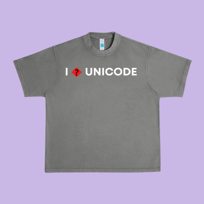 I � Unicode Urban Heavy Tee Designed By Artisfamous